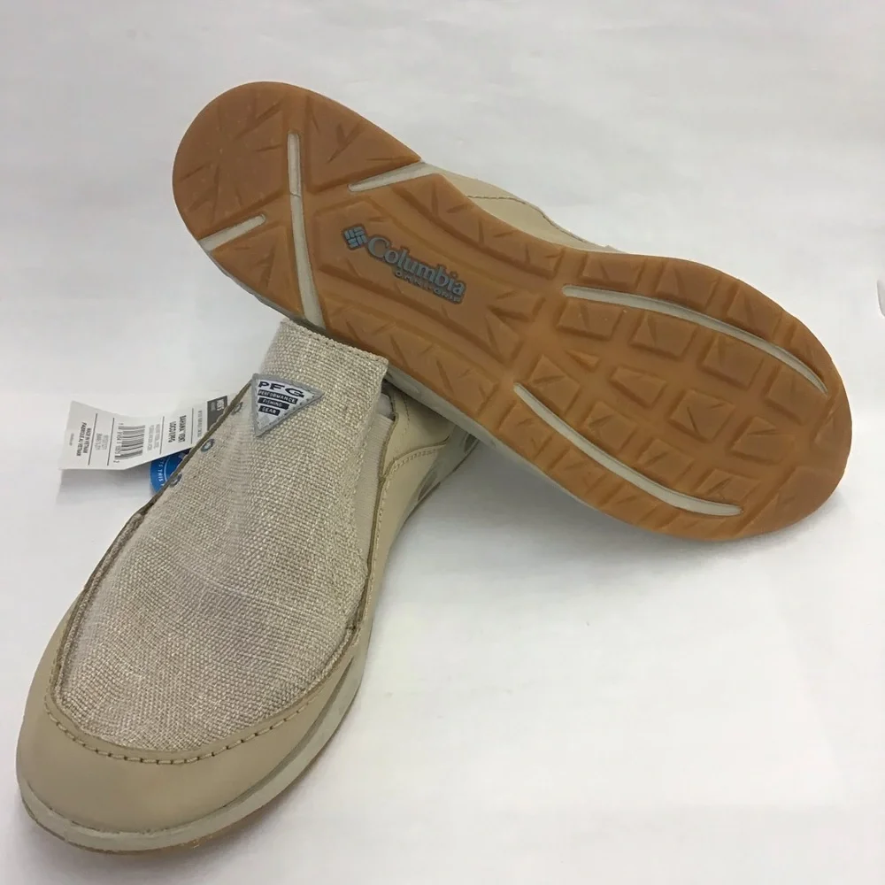Columbia Bahama Vent PFG Boat Shoe, Tan, Size: 10 Mens,